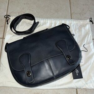Coach Navy Leather Crossbody Bag